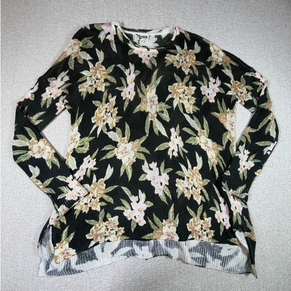 Mumu Mellow Women S Olive Green Forest Florest Lagenlook Resort Pullover Sweater